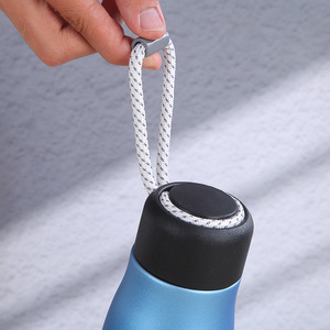 SilverJet Vacuum Insulated Stainless Steel Water <b>Bottle</b> 420ml 550ml Hot Cold <b>Flask</b> With Rope Portable Travel <b>Flask</b> - Product Image 3