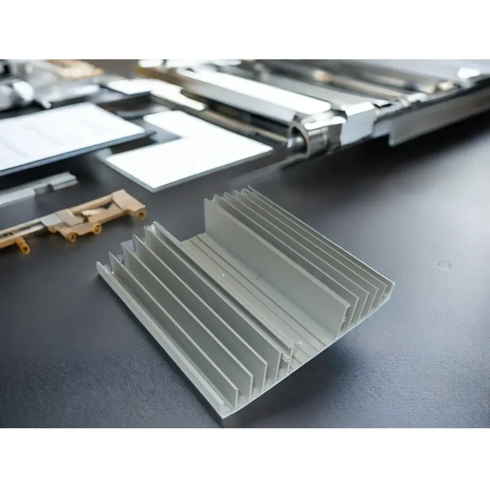 China-Made Industrial CNC Extrusion Anodized Aluminum Profile Heat Sink with Powder Coating Punching Processing Construction