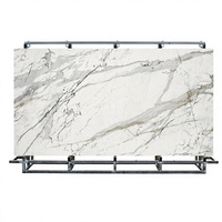 Carrelage en pierre frittée de style moderne, texture marbre, pour salle de bain, salon, couloir, salle à manger, escalier - Lueur douce