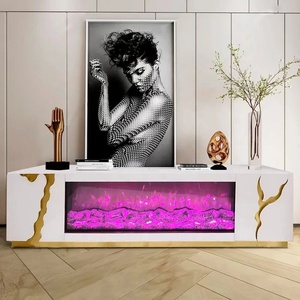 2023 Top vendeur meuble TV miroir sépia de haute qualité avec cheminée décoration de la maison meubles miroir Cheminee Kamin haard - Product Image 6