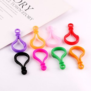 Hebillas de plástico de colores para la fabricación de joyas y llaveros, mezcla de colores aleatorios, material PP ecológico - Product Image 1