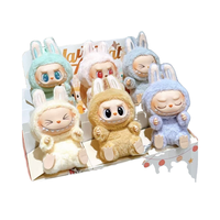 Auténtico POP MART Labubu V2, Peluche con Cara de Vinilo, Caja Misteriosa, Material PVC Original