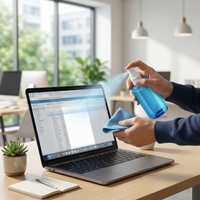 Kit de liquide de nettoyage d'écran de 200ml avec chiffon en microfibre | Sans traces, sans danger pour les ordinateurs portables, les téléviseurs, un soin et une protection efficaces de l'écran