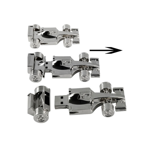 Usb Flash Memory Disk Stick 4gb 8gb 32gb 64gb 128gb Promotional Custom F1 Car Cheap USB Drives Metal 16GB Pen Drive