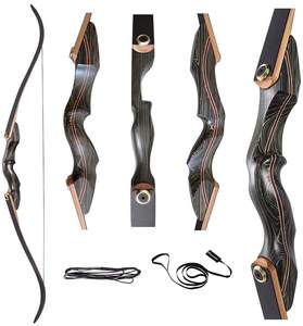 Vente directe d'usine 60 "membres stratifiés en bois Riser droitier et gaucher Takedown arcs et flèches classiques - Product Image 1