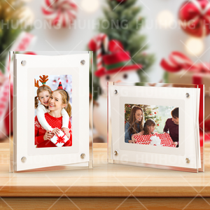 Primo regalo di natale colorato NFT Album elettronico trasparente lettore acrilico digitale al mondo per la riproduzione di Video e foto in movimento - Product Image 1