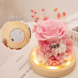 Caja de Regalo con Cubierta de Cristal de Rosa <span class=keywords><strong>Inmortal</strong></span> - Decoración de Flor Eterna para <span class=keywords><strong>el</strong></span> Día de San Valentín y Regalos de Cumpleaños, Origen China, No se Cansa - Product Image 3