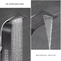 Promotion Panneaux de douche thermostatiques pour salle de bain avec jets de pluie, jets de massage doux, finition chrome poli céramique et mitigeur de douche à commande numérique