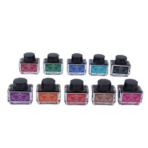 Encre pour stylo de calligraphie, flacon de 15 ml, 10 couleurs, ensemble d'encre pour stylo plume, encre non carbone, dessin, écriture, art, artisanat, encre de calligraphie, flacons - Product Image 1