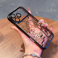 Coque de téléphone portable KAOU pour iPhone 17 Pro/16/15 Pro Max/14/7 Plus, en PC électroplaqué, antichoc, dissipant la chaleur