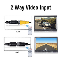 Moniteur LCD TFT HD 7 pouces avec options 800*480/1024*600 IPS AHD720/1080P Aide à l'inversion de voiture avec surveillance de la vue arrière