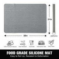 Couverture de cuisinière classique en silicone, résistante à la chaleur, de qualité alimentaire, écologique, protection pour plaque à induction, tapis de séchage de vaisselle