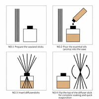 Bâtonnets diffuseurs en rotin naturel pour intérieur, accessoire décoratif d'aromathérapie, emballage premium pour flacon en verre de parfum