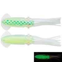 Des Échantillons gratuits 12cm Souple Squid Silicone Appât Gabarit Leurre Jupes En Caoutchouc D'eau Salée Big Game Fishing Lure