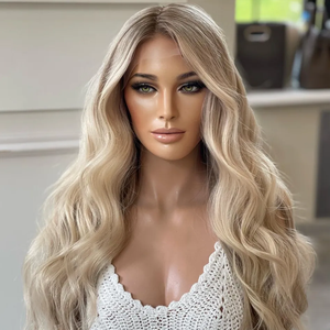 Ombre colore biondo 100% grezzi <span class=keywords><strong>capelli</strong></span> europei intrecci e parrucche in pizzo <span class=keywords><strong>parrucca</strong></span> anteriore <span class=keywords><strong>capelli</strong></span> umani <span class=keywords><strong>parrucca</strong></span> per le donne - Product Image 5