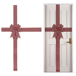 Rubans de Noël et de fête à carreaux rouges pour décorations de maison, cadeaux de cuisine, rubans de porte de placard, fournitures de fête - Product Image 1