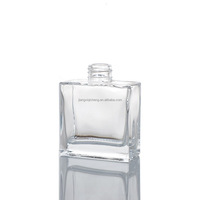 Diffuseur d'ambiance de luxe pour la maison avec bouchon en caoutchouc, design en verre plat, surface transparente, forme rectangulaire unique pour parfum