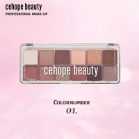 Palette de fards à paupières 12 couleurs, mat, scintillant, pailleté, en plastique, classique, haute pigmentation, effet lumineux, imperméable, maquillage pour les yeux