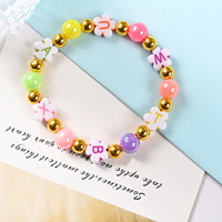 Dessin animé princesse fille verre perlé Bracelet pour enfants mignon bébé étudiant bijoux avec accessoires mode charme Style