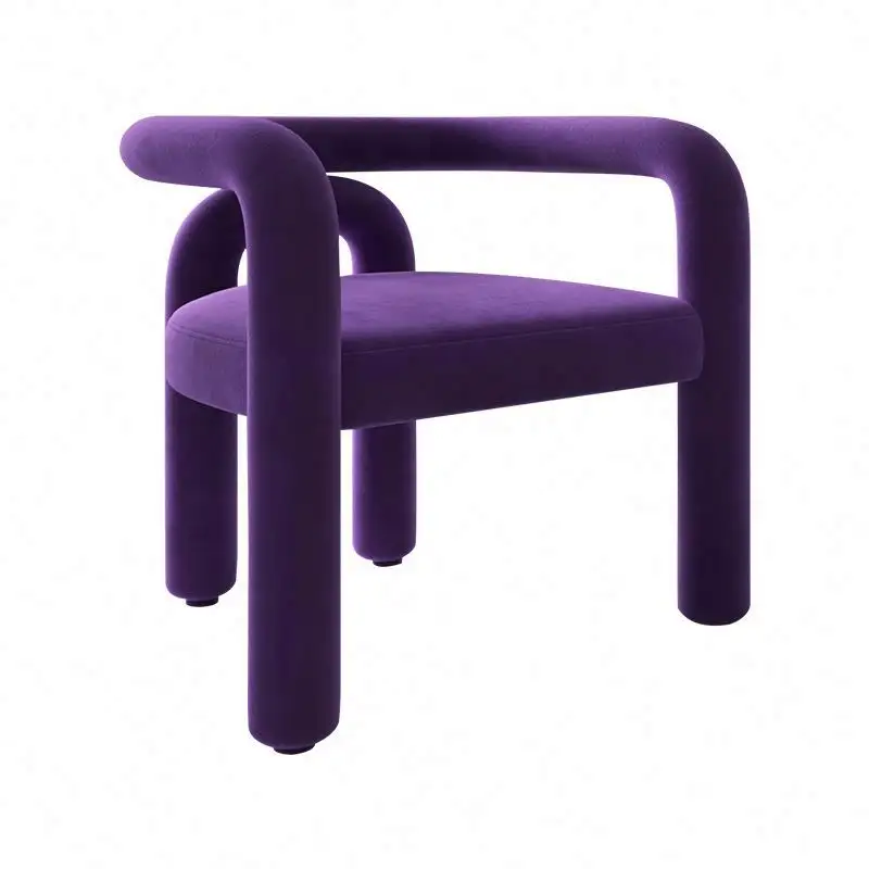 kreativer kreisförmiger handlauf flanell stoff hohe dichte schwamm metall innenausstattung freizeit sofa stuhl