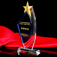 2021 nouveau Logo personnalisé de haute qualité grand trophée de cristal blanc K9 Souvenirs trophée de cristal trophée inutile