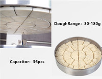 Machine à diviser et à couper la pâte à tortillas motorisée en acier inoxydable, capacité de 30 à 180 g, 30 pièces/minute