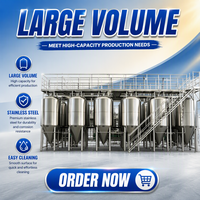Cuve de fermentation conique de 50 000 L pour bière artisanale avec contrôle PLC et composants à roulements - Marque HEM