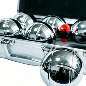 Ensemble <span class=keywords><strong>de</strong></span> 6 <span class=keywords><strong>boules</strong></span> <span class=keywords><strong>de</strong></span> pétanque en acier inoxydable <span class=keywords><strong>de</strong></span> 73 mm avec boîte en aluminium <span class=keywords><strong>pour</strong></span> la plage, le jardin et les fêtes. - Product Image 6