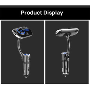 Transmisor FM Universal para Auto con Bluetooth, Cargador USB Dual, Frecuencia Ajustable de 108MHz, Múltiples Modos de Reproducción, Función de Memoria Automática y Luz RGB - Product Image 6