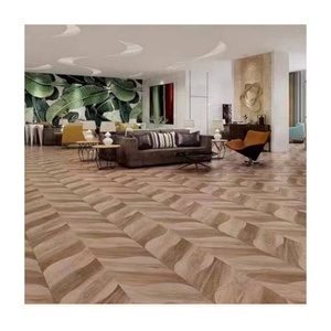 Carreaux de sol en céramique à grain de <span class=keywords><strong>bois</strong></span> en forme d'arête de poisson, antidérapants, style <span class=keywords><strong>parquet</strong></span> français pour salon moderne - Product Image 1