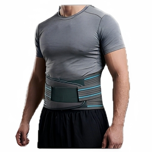 ORTHOWRAP OW239 Lumbar Support Belt Post-Surgical Support Breathable Pad Hook Loop Closure Arch Support Gray Teal Rehabilitation - Product Image 4