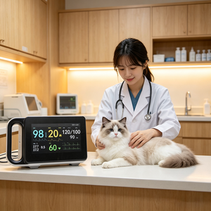 Monitor <span class=keywords><strong>Veterinario</strong></span> Multiparamétrico de 246.5*146.4*50.7MM para Veterinarios, Monitor de Signos Vitales Multiparamétrico Portátil para Animales Pequeños - Product Image 5