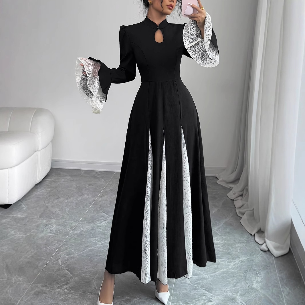 strapless open back dress Elegant Long Sleeve Wedding Dress Muslim Dress 2020 Simple White Vinta –  Ame_handmadesg main image 1