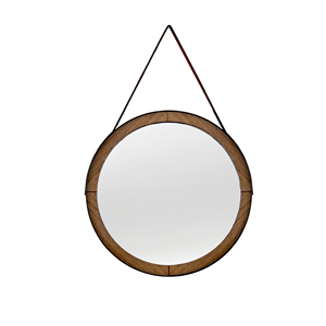 Quốc gia phong cách sắt gỗ khung tròn treo gương nhà phòng khách hành lang hiên trang trí tường gương - Product Image 2