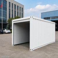 Garage préfabriqué en conteneur, abri de stockage en acier, maison modulaire en conteneur en kit, abri de voiture ouvert pour entrepôt et atelier