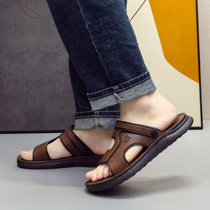 Sandalias Gladiador de PVC para <span class=keywords><strong>Hombre</strong></span>, Antideslizantes, para Conducir o la Playa, con Cierre de Botón, Venta Directa de Fábrica - Product Image 2