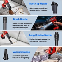 Aspirateur portable pour batterie 18V Milwaukee/Makita/Dewalt/Bosch/Ryobi, aspirateur sans fil portatif pour la maison et les poils d'animaux