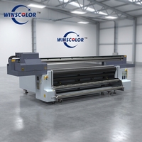 Imprimante jet d'encre UV de 3,3 mètres de large, imprimante UV hybride, imprimante UV rouleau-à-rouleau