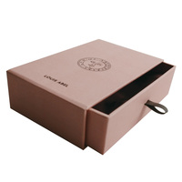 Boîte coulissante rose de luxe au design personnalisé pour extensions de cheveux, en papier gris + carton solide 120 g/m² mat foncé 2 mm