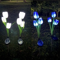 2024 nouveau Design étanche extérieur jardin pelouse chemin solaire LED fée tulipe fleurs noël chaîne piquet lumières