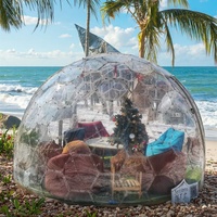 Yourte Géodésique de Maison Complète, Camping de Luxe, Polycarbonate, Tente Igloo Transparente, Maison Dome