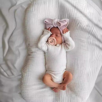 1 Stück Private Label gerippte Baumwolle Stram pler Frühling Herbst Neugeborene Kleinkind Kleidung Baby Mädchen Bodysuit