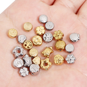 Perles entretoises en acier inoxydable, style ethnique, petite taille, accessoires de bijoux DIY pour la fabrication de bracelets et de colliers - Product Image 3