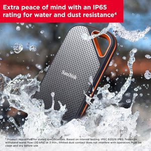 Sandisk Extreme Pro Portable Ssd 2 Tb <b>Usb</b>-C Water Dust Resistant External Storage - Product Image 6