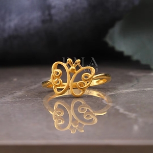 Bague géométrique moderne en or pour hommes et femmes Bijoux de mariage et de quotidien pour fiançailles Cadeau d'anniversaire - Product Image 1