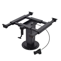 Pied de table en alliage d'aluminium et acier pour camping-car noir Partie de carrosserie pour camping-car Pied de table pour camping-car avec fonctions flexibles