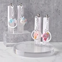 Tube de gloss à lèvres personnalisé avec logo, boîte d'emballage, tube en plastique vide pour gloss à lèvres avec pendentif porte-clés
