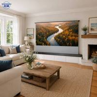 SHENGMU DS-01 Écran de projection motorisé ALR 4K portable argenté de 92 pouces pour cinéma maison, format 16:9, lumière cristal noir
