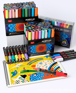 Juego de 24 <span class=keywords><strong>rotuladores</strong></span> acrílicos para acuarela, ropa personalizada, pintura de piel de piedra, el mejor tablero de dibujo, los <span class=keywords><strong>mejores</strong></span> marcadores de arte - Product Image 4