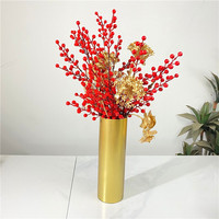 Vase en métal doré moderne et simple, style fer forgé, pour la décoration de la maison, des maisons d'hôtes et des fêtes